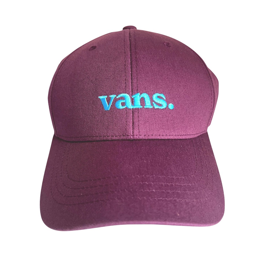 Vans Snapback Hat Plum Purple Blue Embroidered Logo Adjustable Baseball Cap
